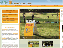 Tablet Screenshot of kidsoutdoorclub.com